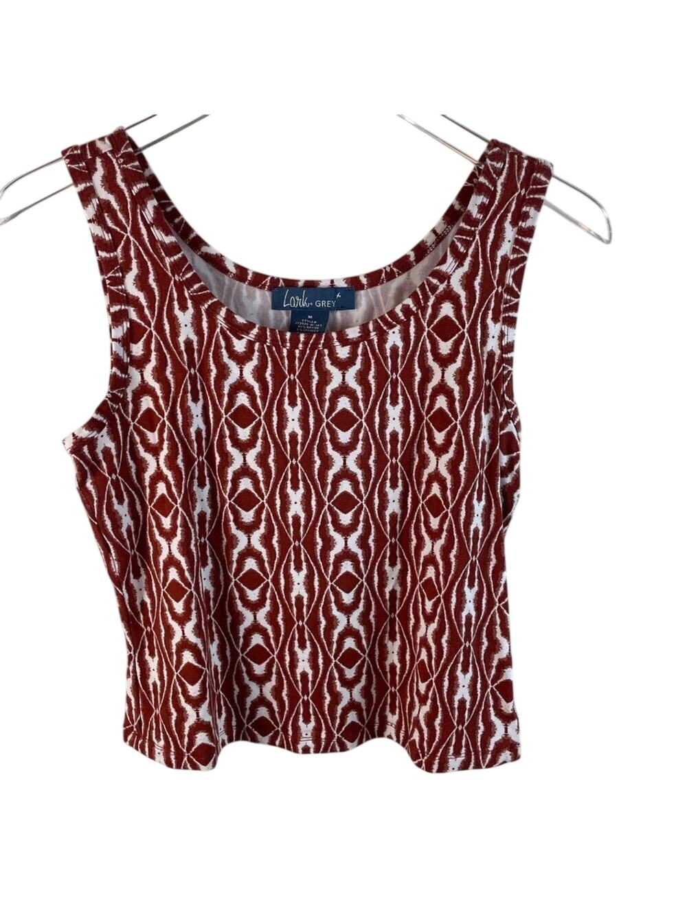 Lark + Grey Cropped Tank Top Size Medium